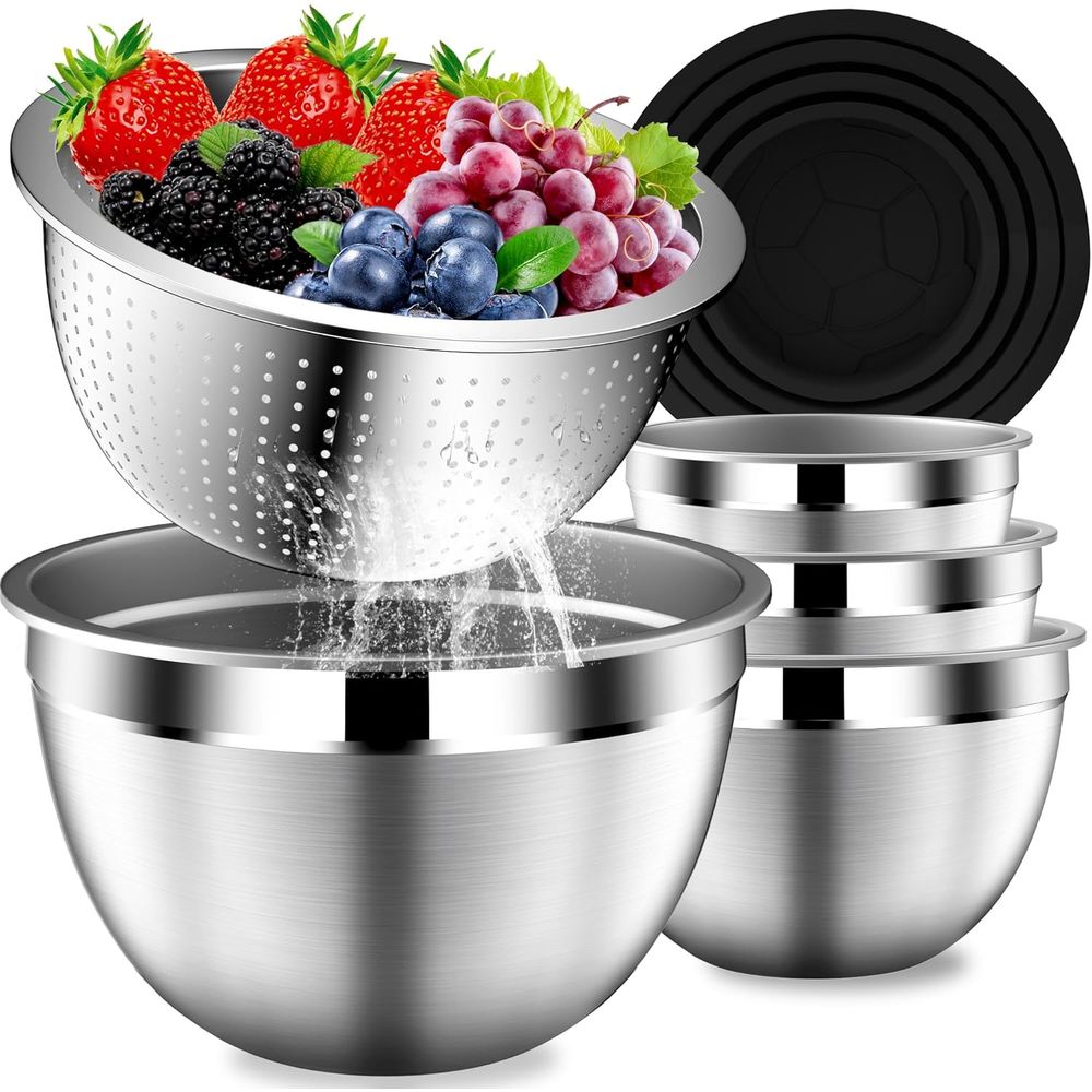 Stainless Steel Strainer - Juego de Tazones para Mezclar con