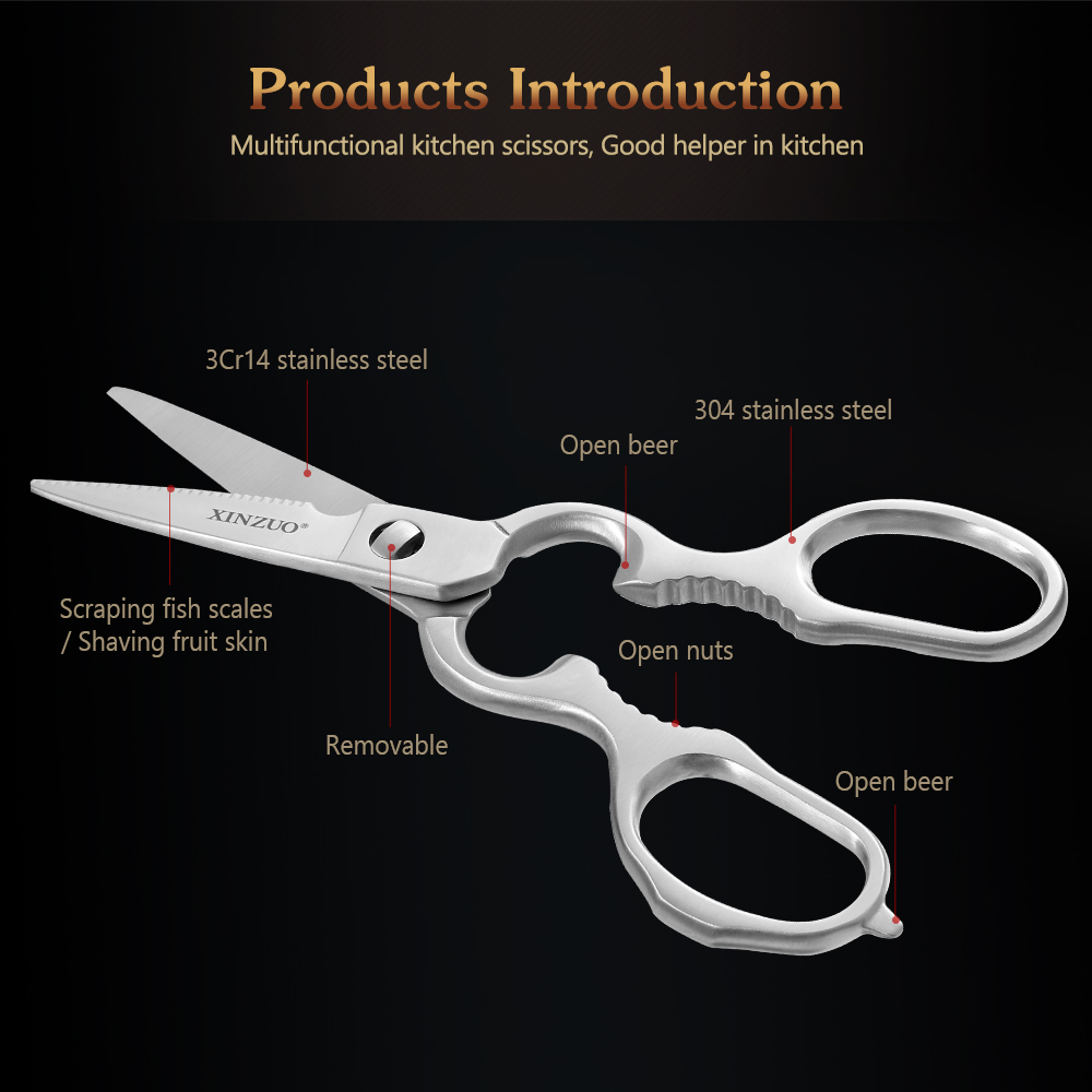 XINZUO-Tijeras de cocina desmo - Kitchen Hand Gadgets reseña y precio