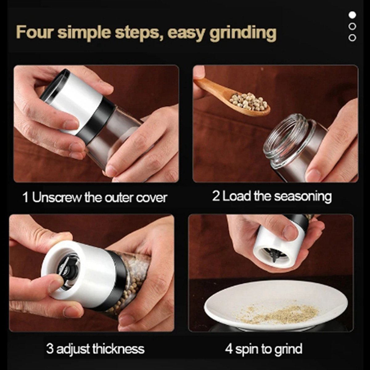 Molinillo Manual de Sal y Pimi - Kitchen Gadgets In reseña y precio